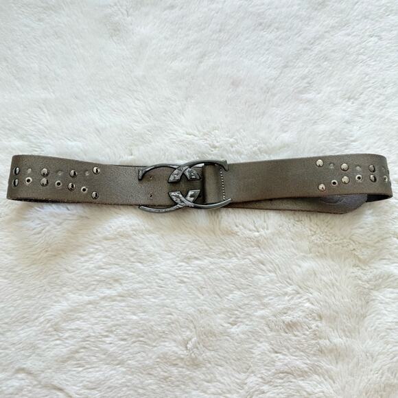 Roberto Cavalli leather grey belt Authentic - Picture 1 of 8